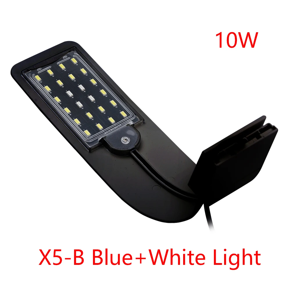 B blue white 10W Светодиодный светильник для аквариума, светильник для выращивания растений 5 Вт/10 Вт, освещение для водных растений, водонепроницаемая лампа для аквариума - Цвет: B blue white 10W