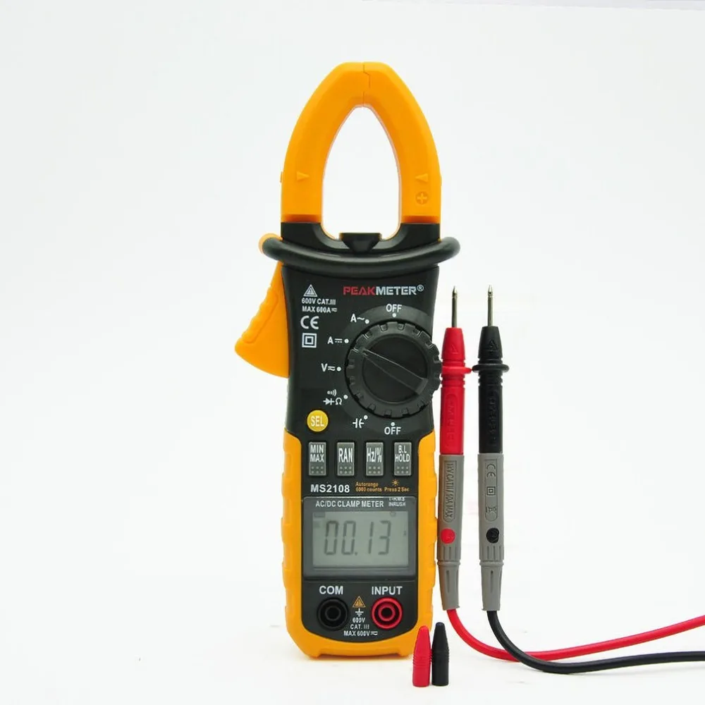 Цифровой AC/DC зажим измерительный прибор с цифровым дисплеем Зажим Тип