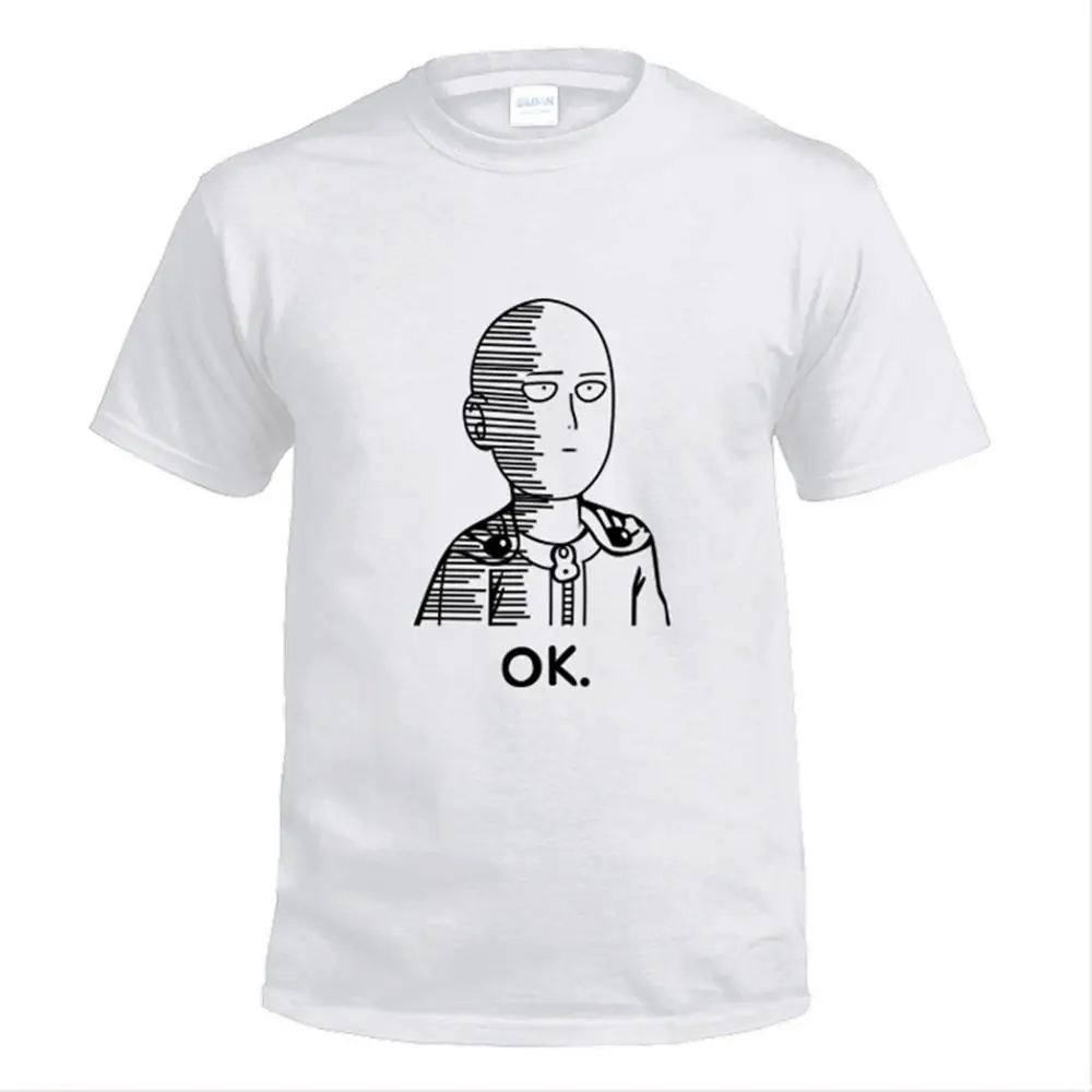 Горячая Распродажа ONE PUNCH MAN Футболка Сайтама Oppai Косплэй кофты из хлопка с круглым