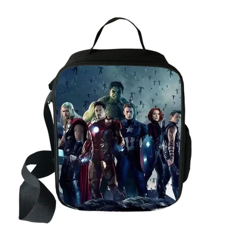 Мстители Железный человек Капитан Америка сумка холодильник для ланча с героями