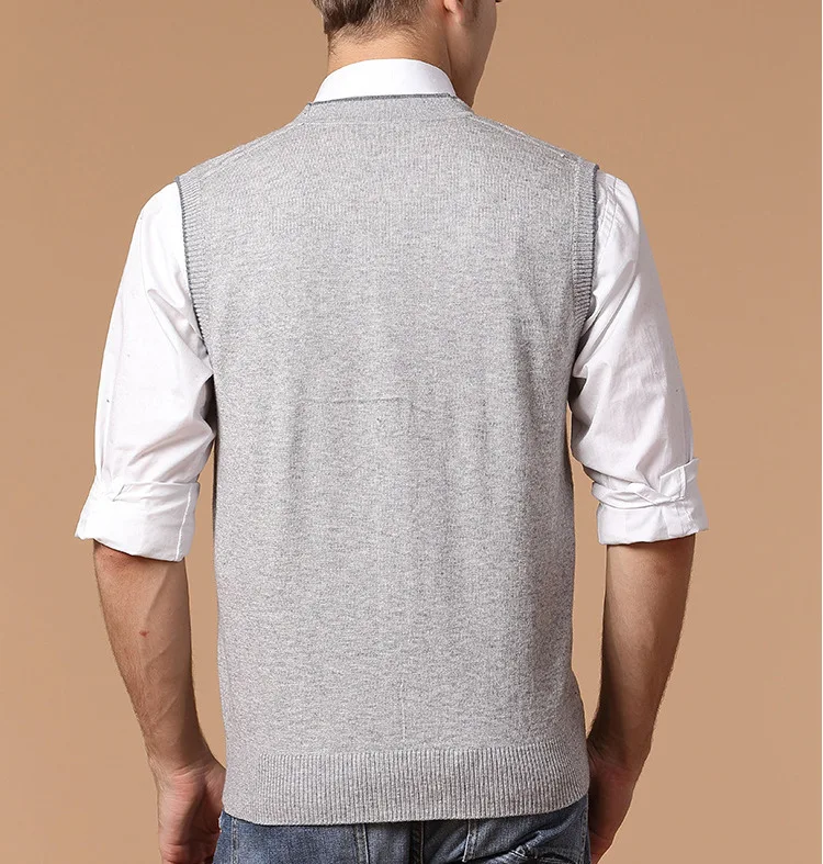 Мужской зимний шерстяной свитер жилет мужской вязаный куртка новый теплый