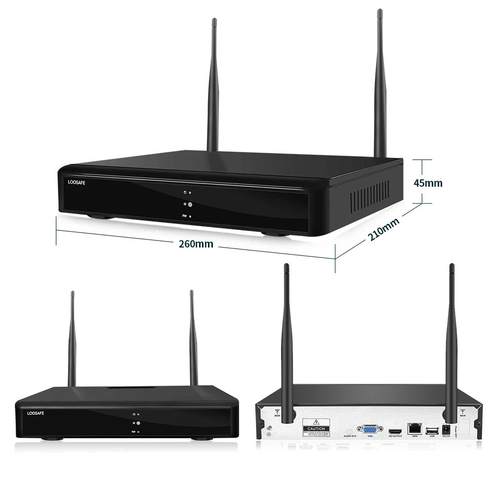LOOSAFE CCTV беспроводная камера безопасности NVR комплект системы открытый 2.0MP
