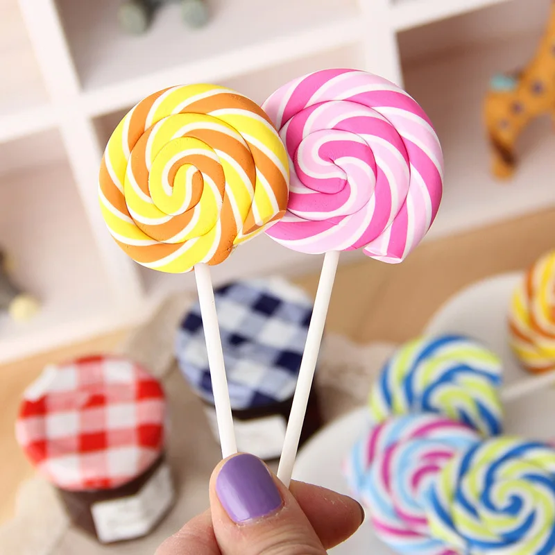 

36 pcs/lot New Lovely Cute Kawaii Lollipop Eraser Rubber Korean Stationery School Office Supplies Novelty Kid Gifts Fantastic