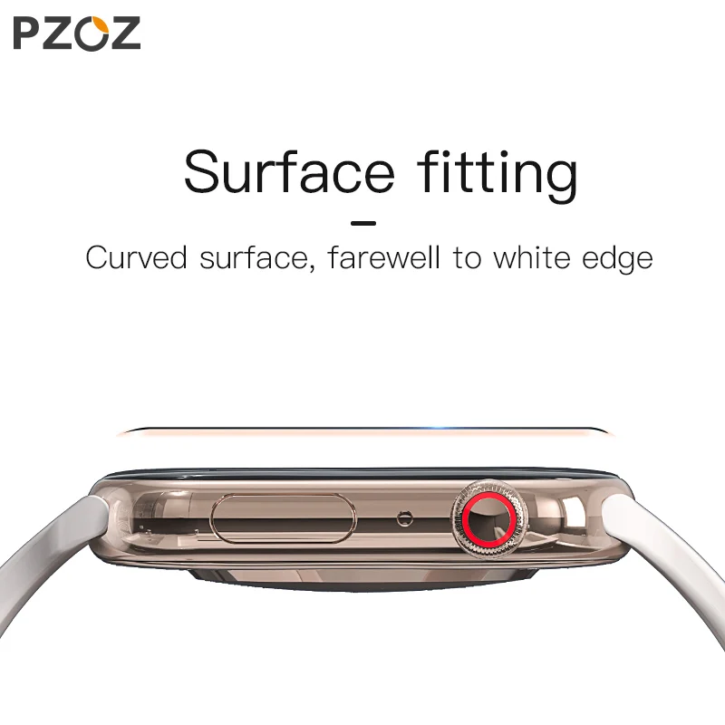 PZOZ полноэкранное Защитное стекло для iWatch 5 4 Гидрогелевая пленка для Apple Watch 1 2 3 закаленная пленка HD изогнутое стекло края 38 мм 42 мм