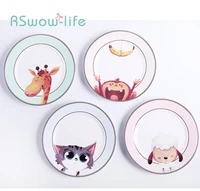 cartoon ceramic dish creative western dish household dish fruit plate children tableware for home kitchen supplies