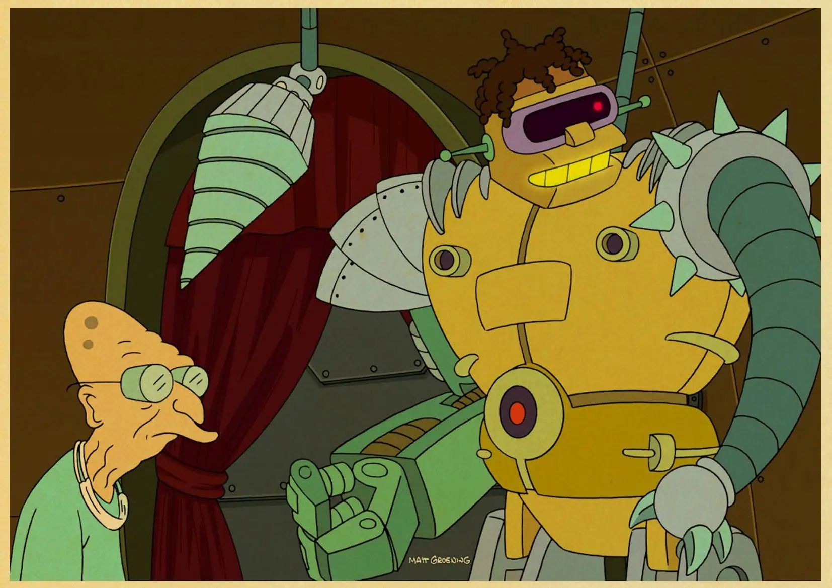 Комический фильм плакат Futurama плакаты Винтаж Крафт-Бумага ремесла печать для детской комнаты стены мультфильм декоративная живопись - Цвет: D130