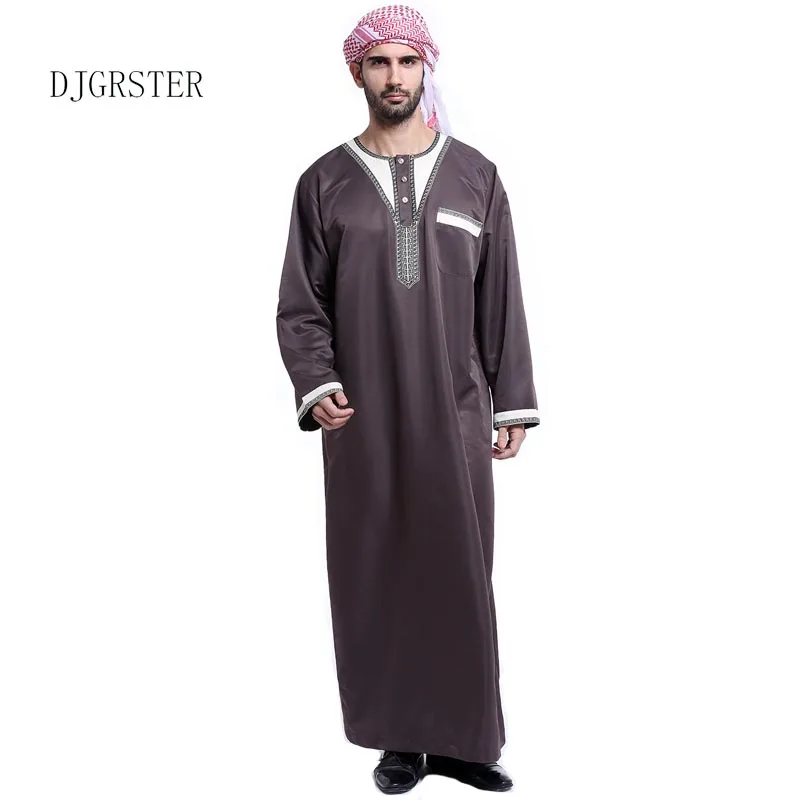 DJGRSTER высокое качество мусульманская исламская одежда для мужчин Аравия Jubba Тауб