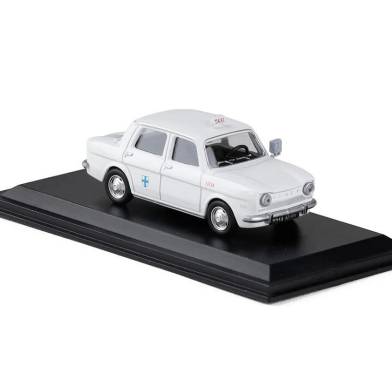 Классическая модель такси SIMCA 1000 цвет белый масштаб 1:43 металлический сплав