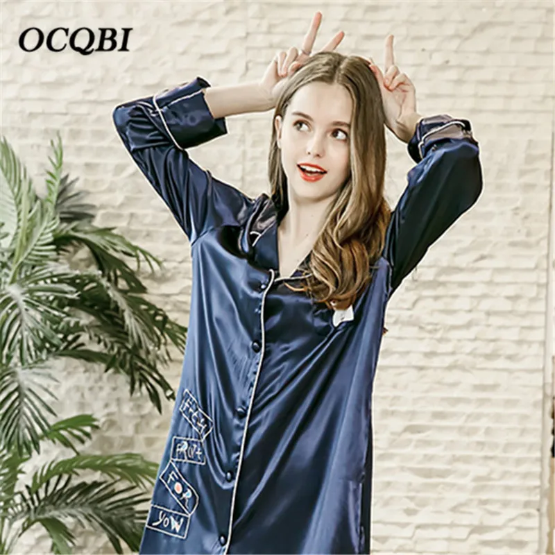 

2018 Summer Women Sweet Sexy Sleepwear Print Nightgown New Arrivals Stain Night Dress