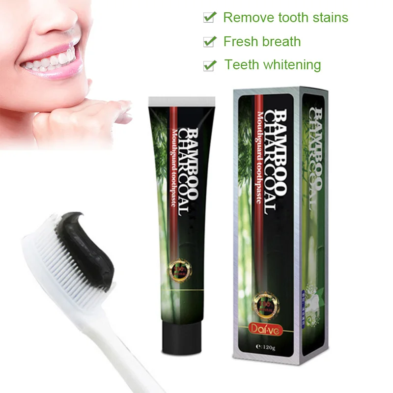 Бамбуковый уголь зубная паста уход за полостью рта Отбеливание зубов черный