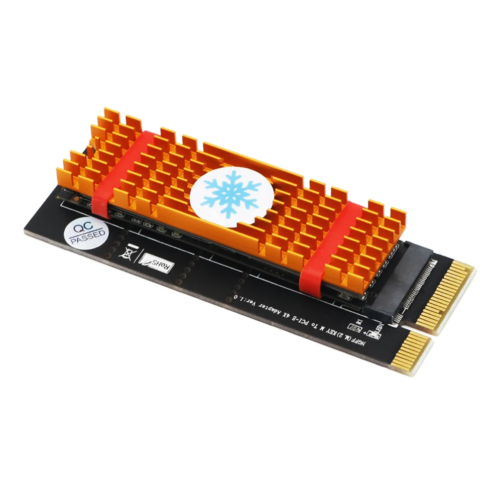 Охлаждающая поддержка SSD BTBcoin Gold M.2 M Key 2230-2280 M2 PCI Express адаптер Led NVMe NGFF на PCIE 3 0 X4