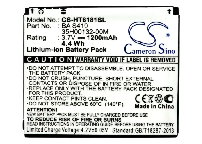 Аккумулятор Cameron Sino 1200 мАч 35H00132 00M 05M BA S410 для T Mobile Bravo Desire Vodafone Desire|ba s410|cameron sino1200mah