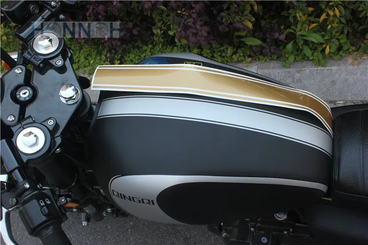 

50 см Золотая наклейка на бак мотоцикла Cafe Racer