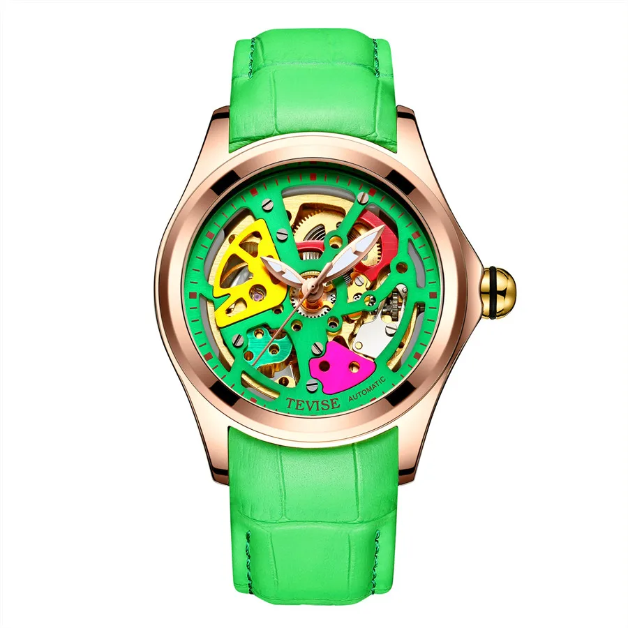 Мужские часы 2020 TEVISE T832A механические полые цветные автоматические
