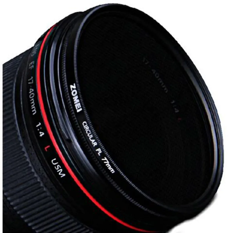 Круговой поляризационный фильтр Zomei CPL для объектива фотоаппарата Canon Eos Nikon Sony NEX