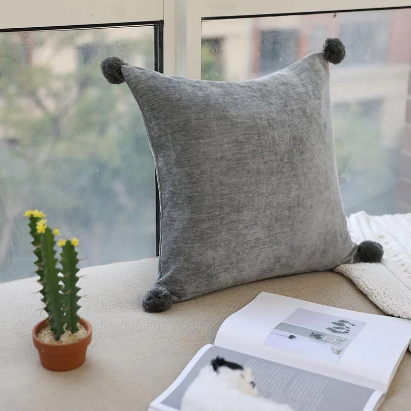 Декоративные наволочки Милая простая однотонная Подушка с узором в виде