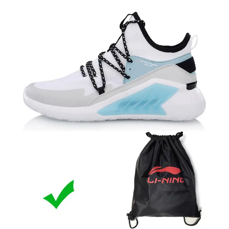 Li-Ning/Женская прогулочная обувь средней высоты; однотонная трикотажная дышащая удобная спортивная обувь с подкладкой; кроссовки для отдыха; AGLP038 SJFM19 - Цвет: AGLP038-2H