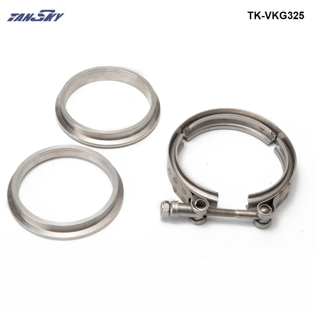 TANSKY 3 25 &quotV Band зажим и фланец комплект для турбо выхлопные трубы мягкая сталь