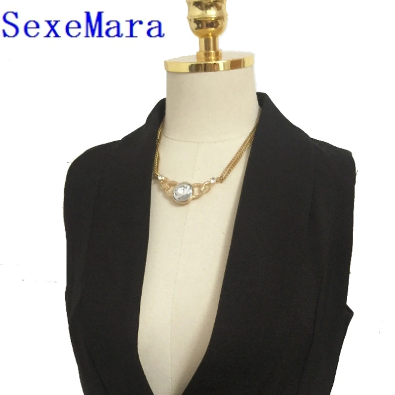 SexeMara Dress Sexy Woman 2017 Сплошной Черный Хлопок & Клуб Карманы V-образным Вырезом Без