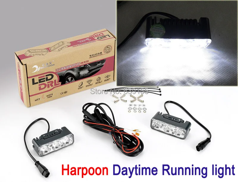 Free shipping Orginal harpoon LED DRL replacement day time running light 1W3LED super bright car led HT7|light shift|light laserlight action fishing