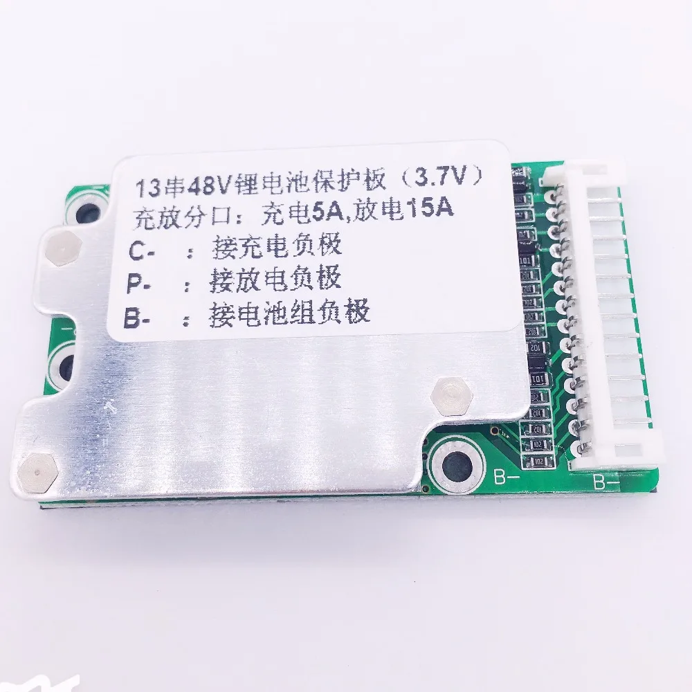 Батарея для электровелосипеда 13S 48V Li-Ion литиевая ячейка 15A 18650 защита батареи BMS