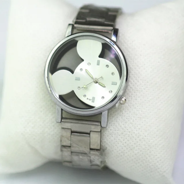 3 Reloj mujer часы с Микки-Маусом для женщин часы из нержавеющей стали студентов Дети Спортивные кварцевые наручные часы Relogio Feminino - Цвет: 3