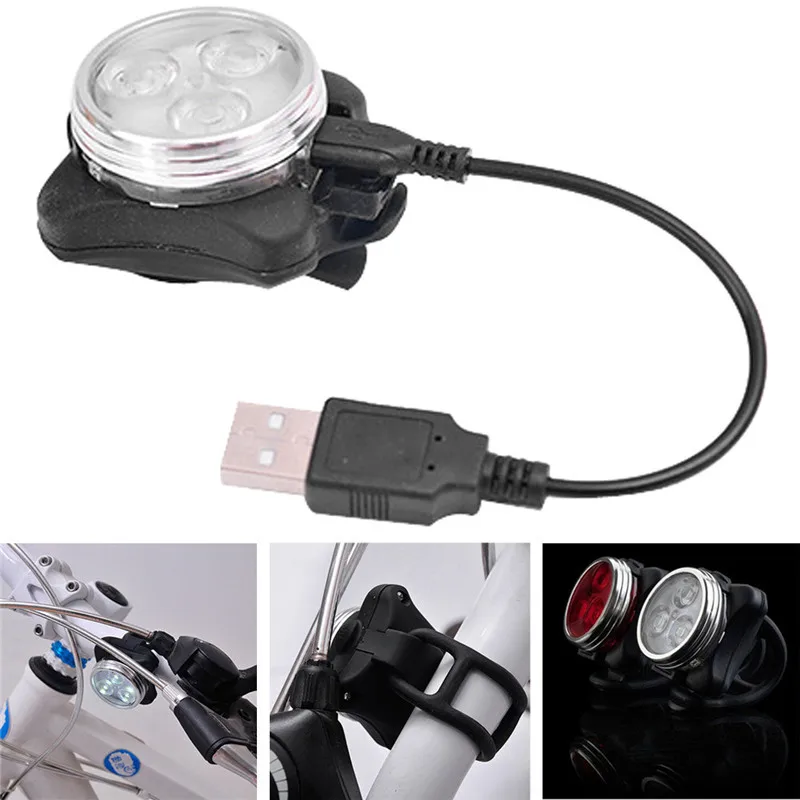 Мир ветер #3011 LED Велоспорт Велосипедный Спорт велосипед Глава задний USB