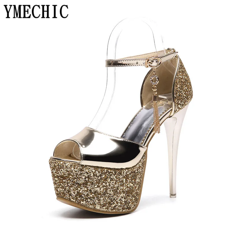 Туфли-лодочки YMECHIC 2018 вечерние на высоком каблуке с открытым носком | Обувь