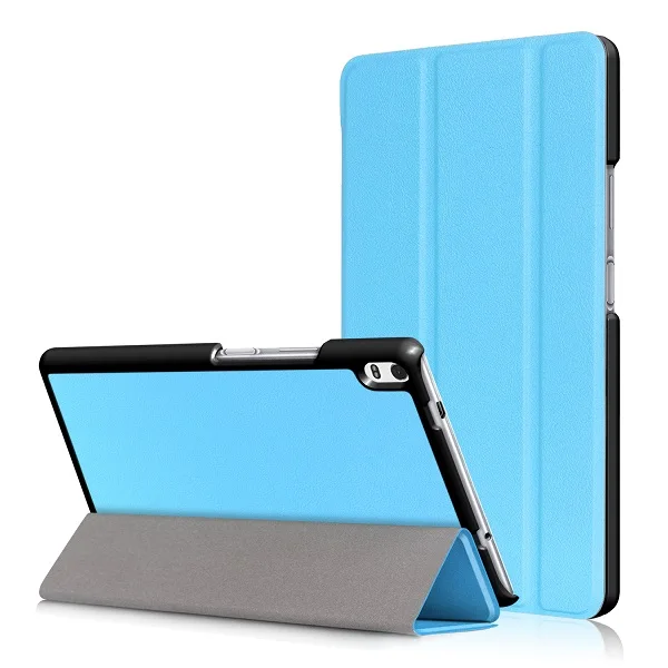 Чехол-книжка кожаный чехол для lenovo TAB 4 10 Plus TB-X704N TB-X704F TB-X704L планшет защитная оболочка чехол+ подарок - Цвет: TAB4 10PLUS KST BU