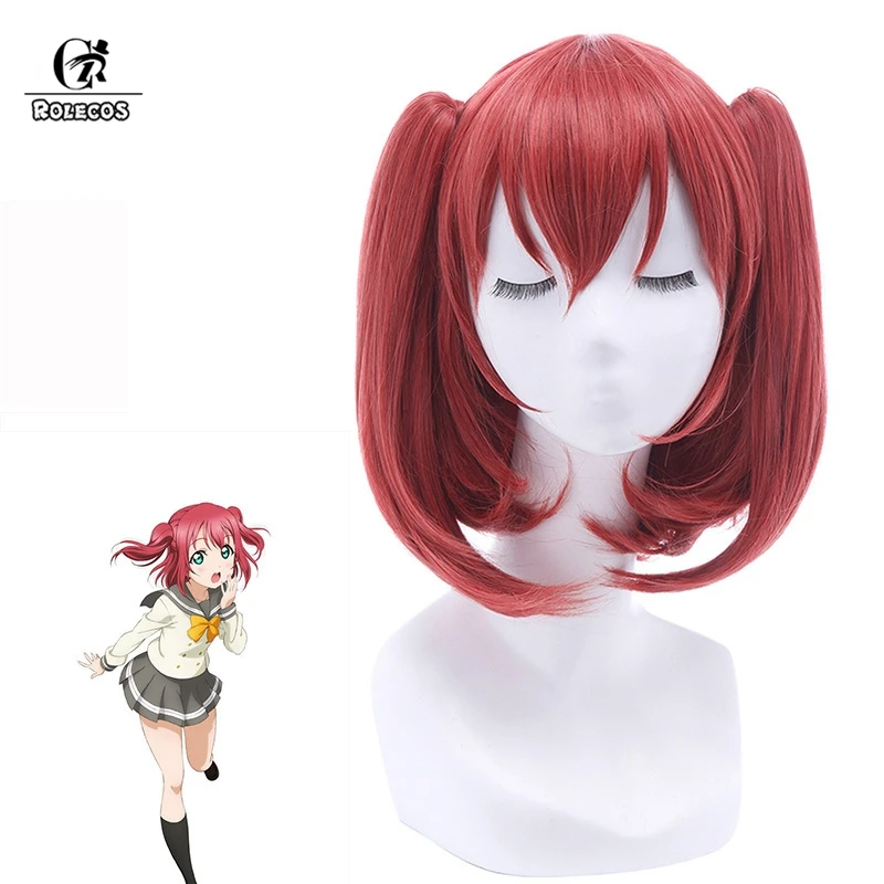 ROLECOS LoveLive Sunshine Косплей Kurosawa Ruby головной убор синтетические волосы 35 40 см короткие