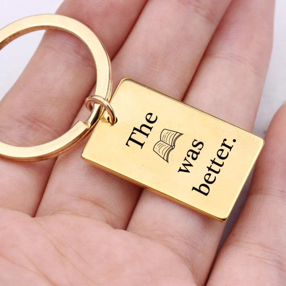 2018 Fashion Women Men The Book Was Better Charm Keychain Car Handbag Key Ring Pendant Keyfob for Reading Enthusiast Gift | Украшения и