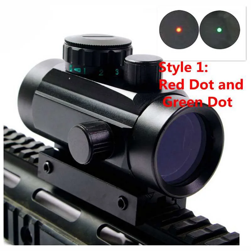 Красный и зеленый точечный прицел 1X40 тактическая охотничья винтовка