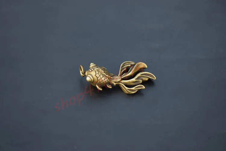 

Solid pure brass, small goldfish ornaments, micro-carvings antiques bronzes, decorations, collections
