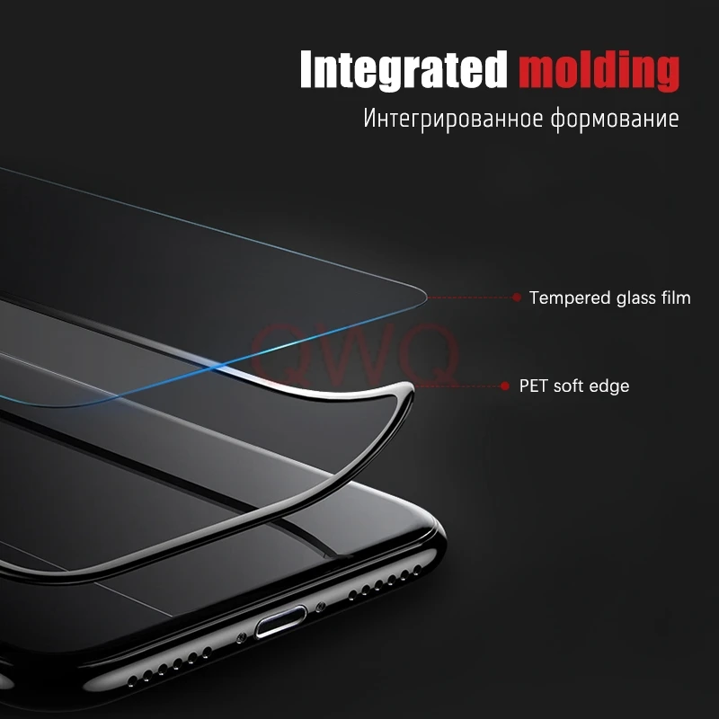 9 H изогнутое закаленное стекло для iphone X 3D прозрачный мягкий край Полное покрытие