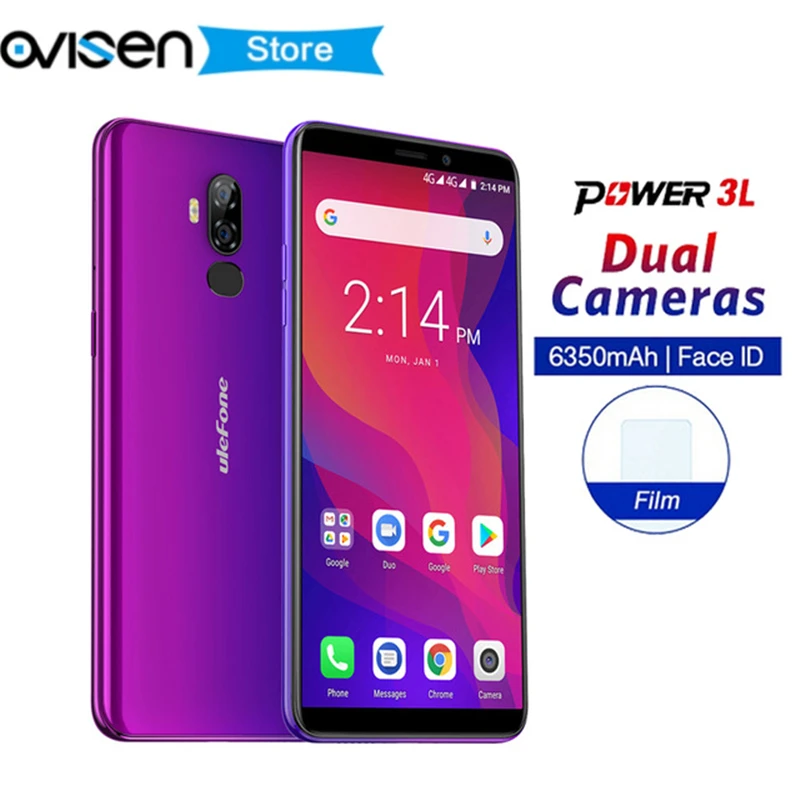 Мобильный телефон Ulefone power 3L 6 0 дюймов 18:9 Android 8 1 MTK6739 четыре ядра 2 ГБ 16 NFC 13 МП камера