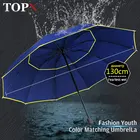 130 см двойной Зонт Laye Rain Women 3 складной прочный Ветрозащитный большой зонт для мужчин качественное черное покрытие 10K портативные Зонты