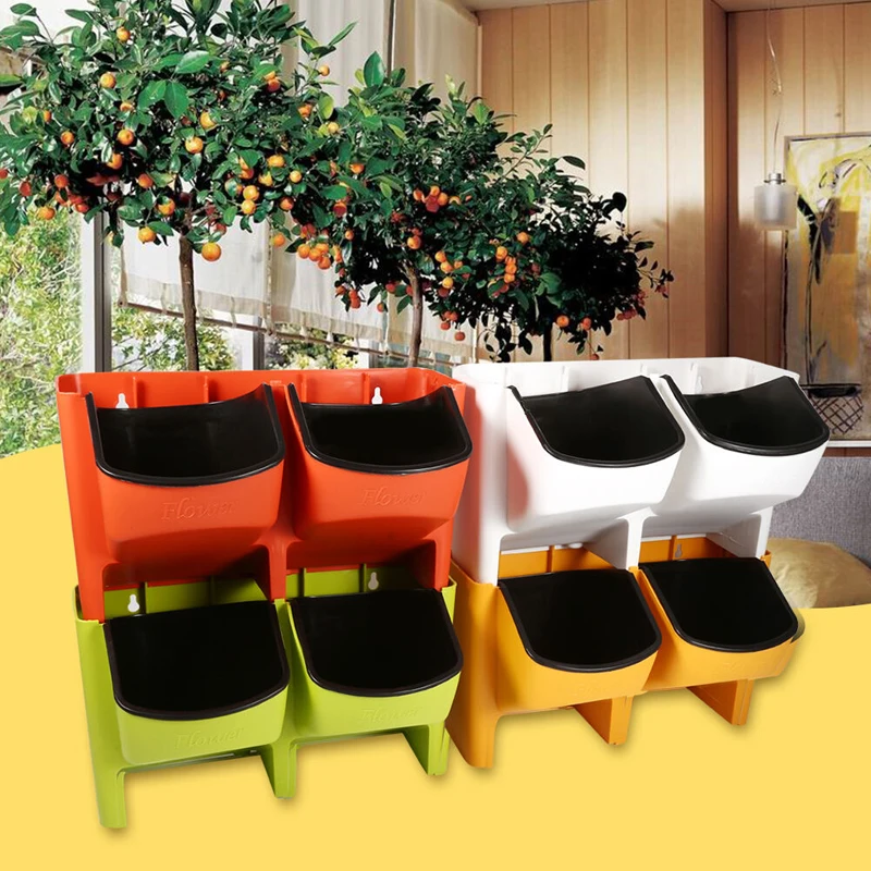 Цветочный горшок Штабелируемый настенный кашпо садовые цветочные горшки