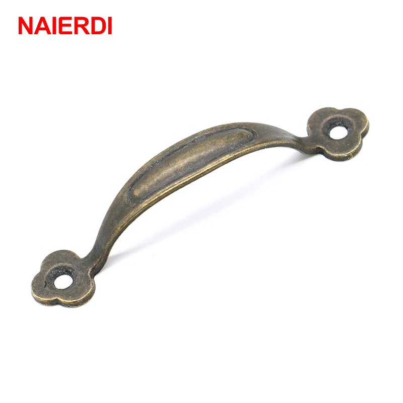 NAIERDI 5 шт. старинный Бронзовый шкаф ручки для дверей ящика ювелирных коробок