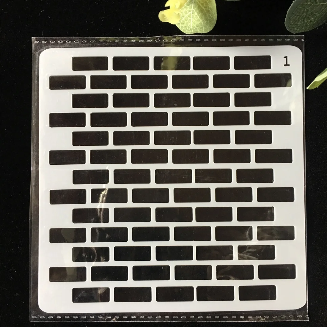 

Plastic 13cm Brick Wall DIY Layering Stencils Wall Painting Scrapbook Coloring Embossing Album Decorative Card Template