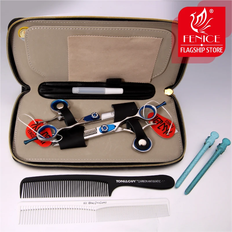 Профессиональные ножницы для стрижки и филировки Fenice 5 дюйма Япония 440с 360