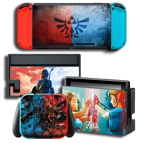 For Zelda Skin 3 Виниловая Защитная пленка для игры «Дыхание диких» для пульта Nintendo Switch NS+ контроллер+ подставка-держатель, защитная пленка - Цвет: For Zelda Skin 3