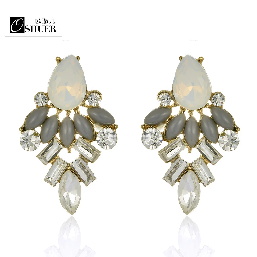 New arrive 6 colors Crystal earrings for women stud | Украшения и аксессуары