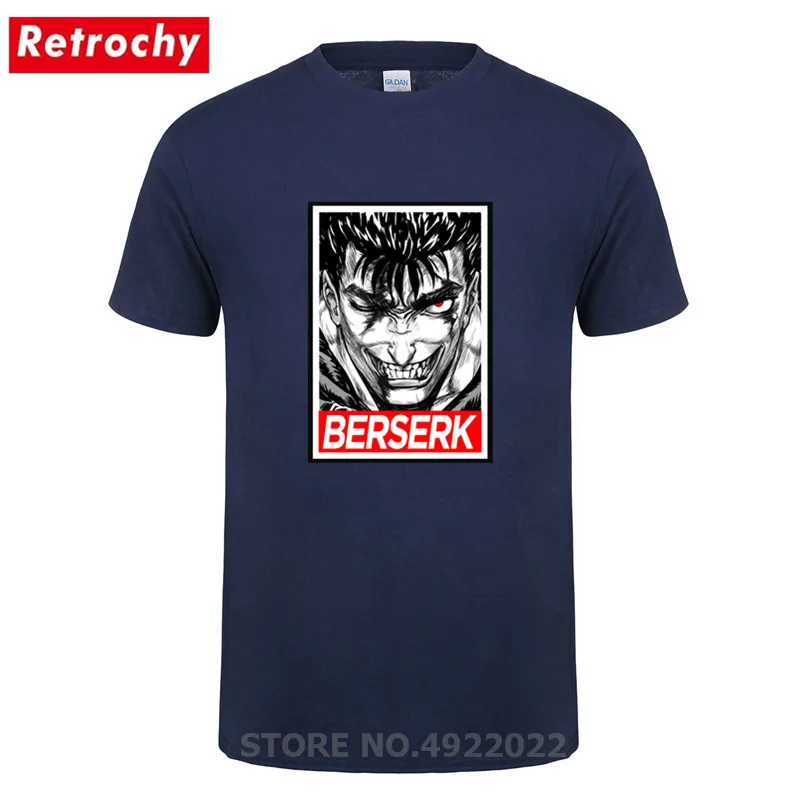 Gutts Berserk футболка с героями мультфильмов Мужская короткими рукавами и