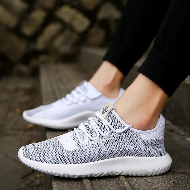 Новинка 2019 года повседневная обувь Мужская дышащая однотонная летняя сетчатая