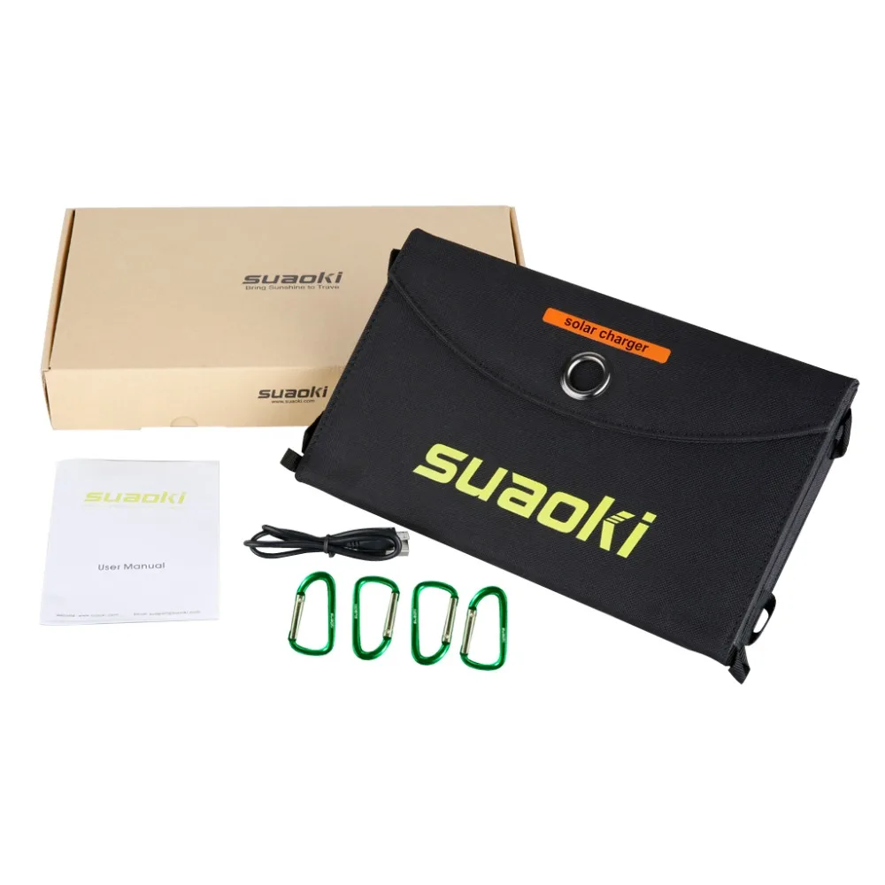 Suaoki 20 Вт портативная складная солнечная панель батарея Солнечное зарядное