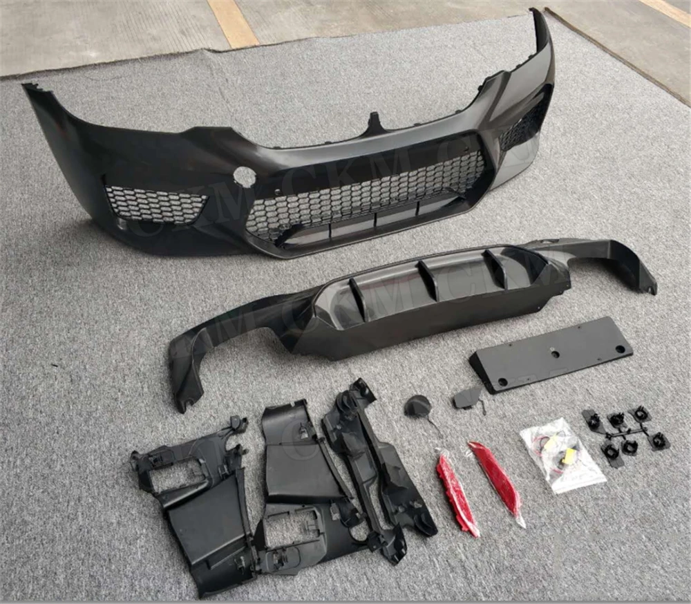 PP Черный передний бампер задний диффузор для губ BMW 5 серии G30 G31 G38 2017 2018 изменить