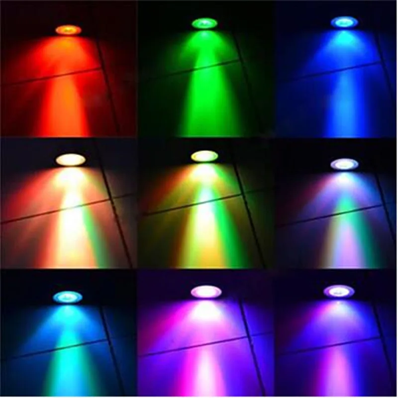 Цветная(RGB) Светодиодный прожектор Цвета изменение AC85-265V 3 Вт GU10/E27/E14/GU5.3 светодиодный лампа с ИК-пульт дистанционного управления с 24-мя клавишами