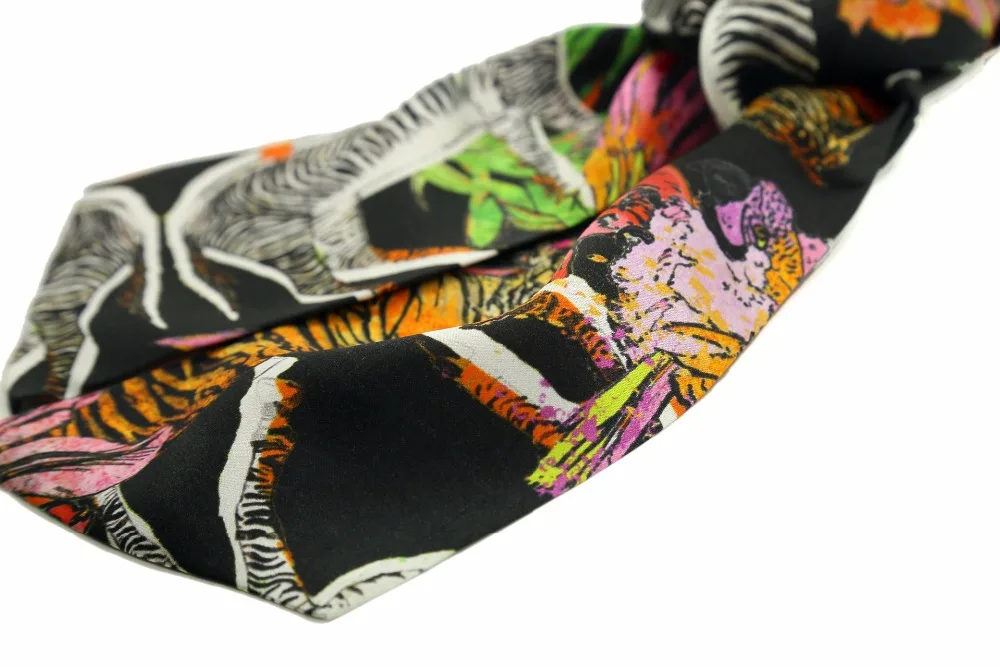 

Summer real silk animal print scarf elegant scarf for women