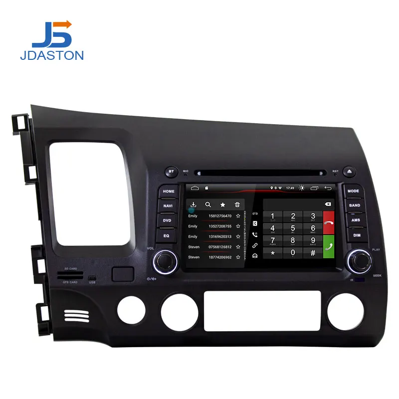 JDASTON Android 8,1 автомобильный мультимедийный плеер для Honda CIVIC 2006-2011 2Din автомобильный Радио gps автомобильный dvd плеер с навигацией плеер ips wifi стерео