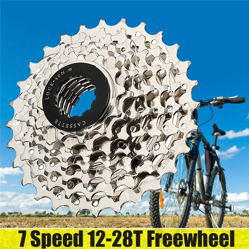 Кассетный Маховик для велосипеда, 7 скоростей, 12-28 Т, MTB, горный шоссейный велосипед, винтовая звездочка, DNP